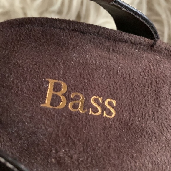 NWOB Bass Alexis Open Toe Wedge Sandal w/Ankle Strap Brown Leather Size 7.5 - Picture 6 of 16